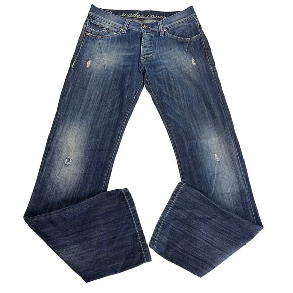 SCINN Undercover Brave Men’s Blue Jeans size 30x33 Button fly Bootcut - Picture 1 of 11